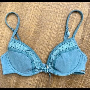 {SOLD} Authentic Vintage Dior Denim Lace Bra